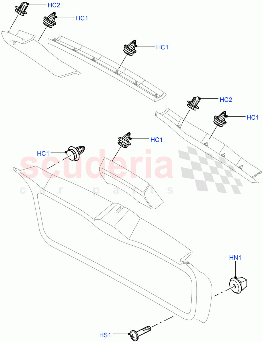Back Door/Tailgate Trim Instllation ((V) FROMAA000001) of Land Rover Land Rover Range Rover Sport (2010-2013) [3.0 Diesel 24V DOHC TC]