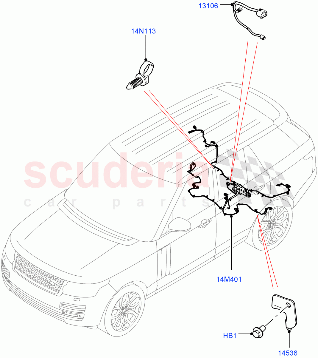 Electrical Wiring - Chassis of Land Rover Land Rover Range Rover (2012-2021) [5.0 OHC SGDI NA V8 Petrol]