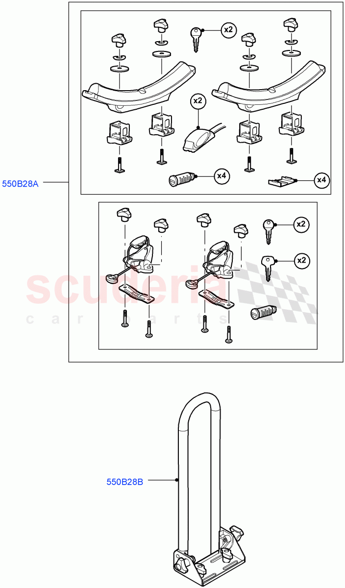 Carriers & Boxes (Nitra Plant Build, Canoe Carrier, Solihull Plant Build) of Land Rover Land Rover Discovery 5 (2017+) [3.0 DOHC GDI SC V6 Petrol]