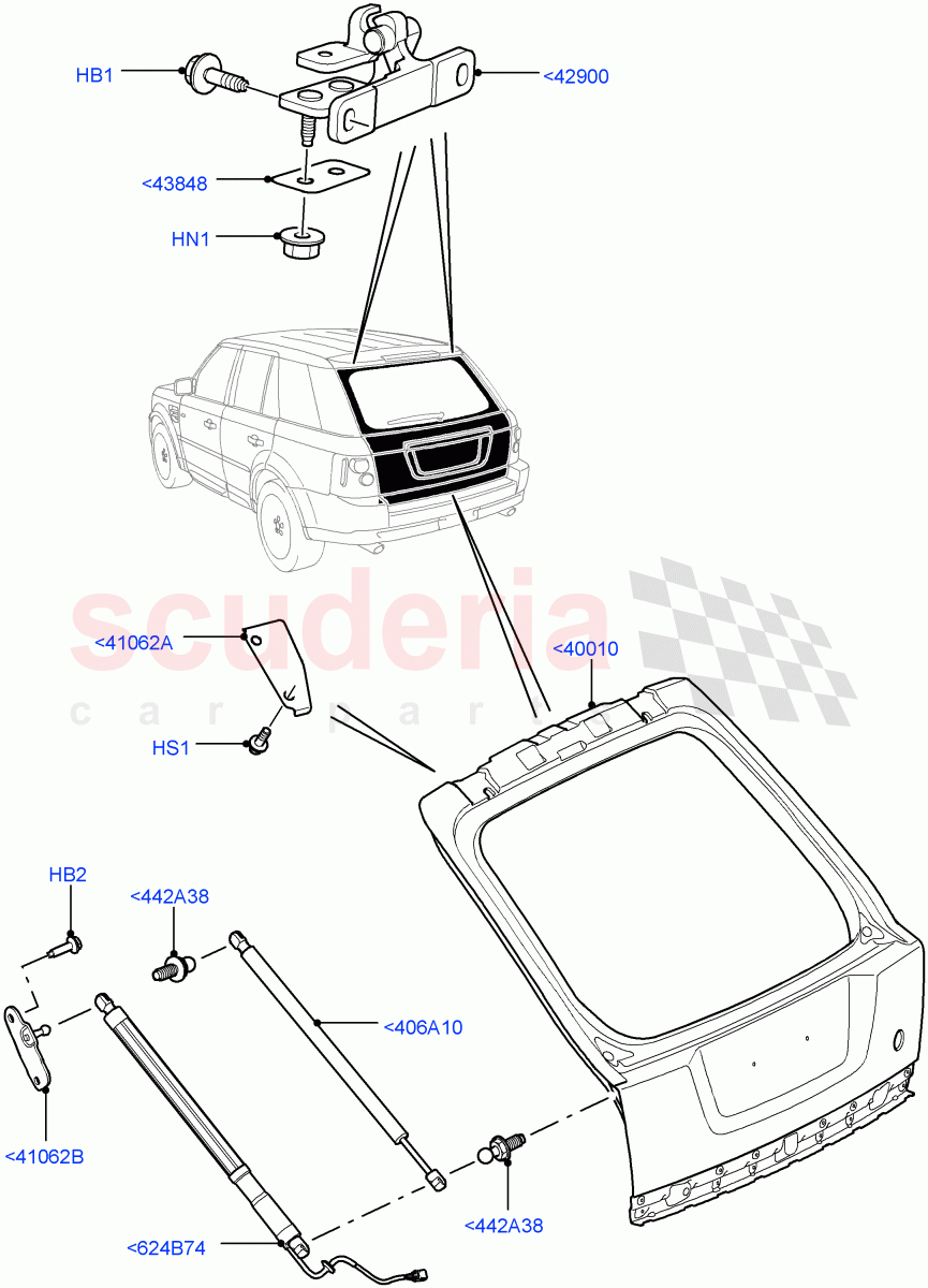 Luggage Compartment Door (Door And Fixings) ((V) FROMAA000001) of Land Rover Land Rover Range Rover Sport (2010-2013) [5.0 OHC SGDI NA V8 Petrol]