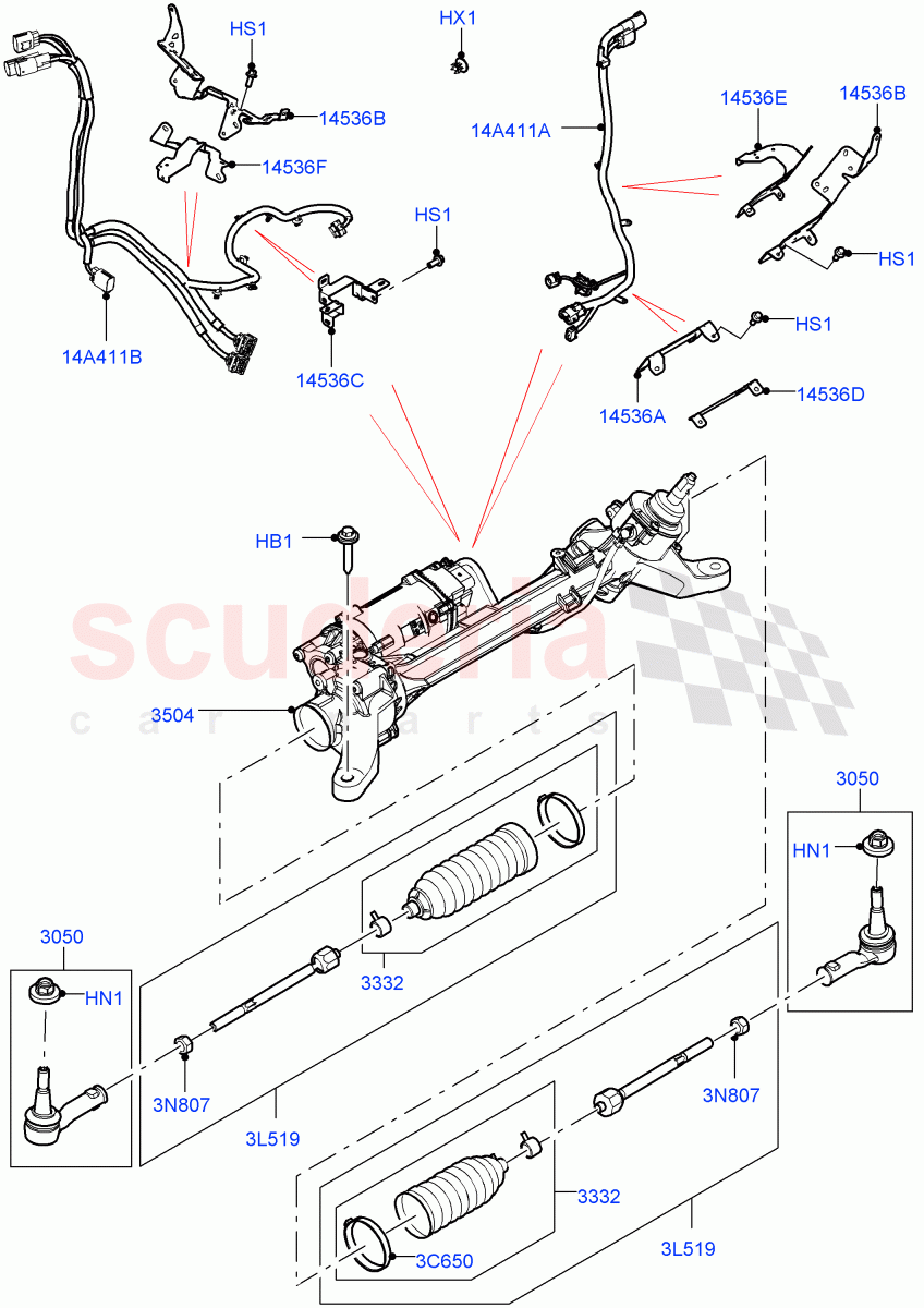 Steering Gear of Land Rover Land Rover Defender (2020+) [2.0 Turbo Petrol AJ200P]