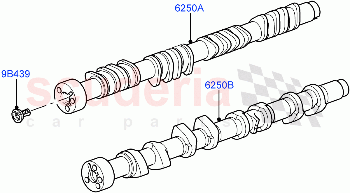 Camshaft (5.0L OHC SGDI NA V8 Petrol - AJ133) ((V) FROMAA000001) of Land Rover Land Rover Range Rover Sport (2010-2013) [5.0 OHC SGDI NA V8 Petrol]