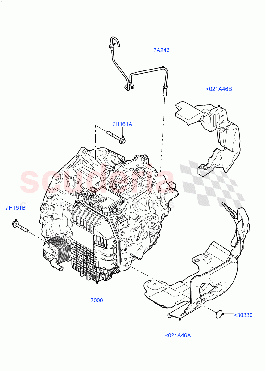 Auto Trans Assy & Speedometer Drive (1.5L AJ20P3 Petrol High PHEV, 8 Speed Automatic Trans 8G30, Halewood (UK), 1.5L AJ20P3 Petrol High) ((V) FROMLH000001) of Land Rover Land Rover Discovery Sport (2015+) [2.0 Turbo Diesel]