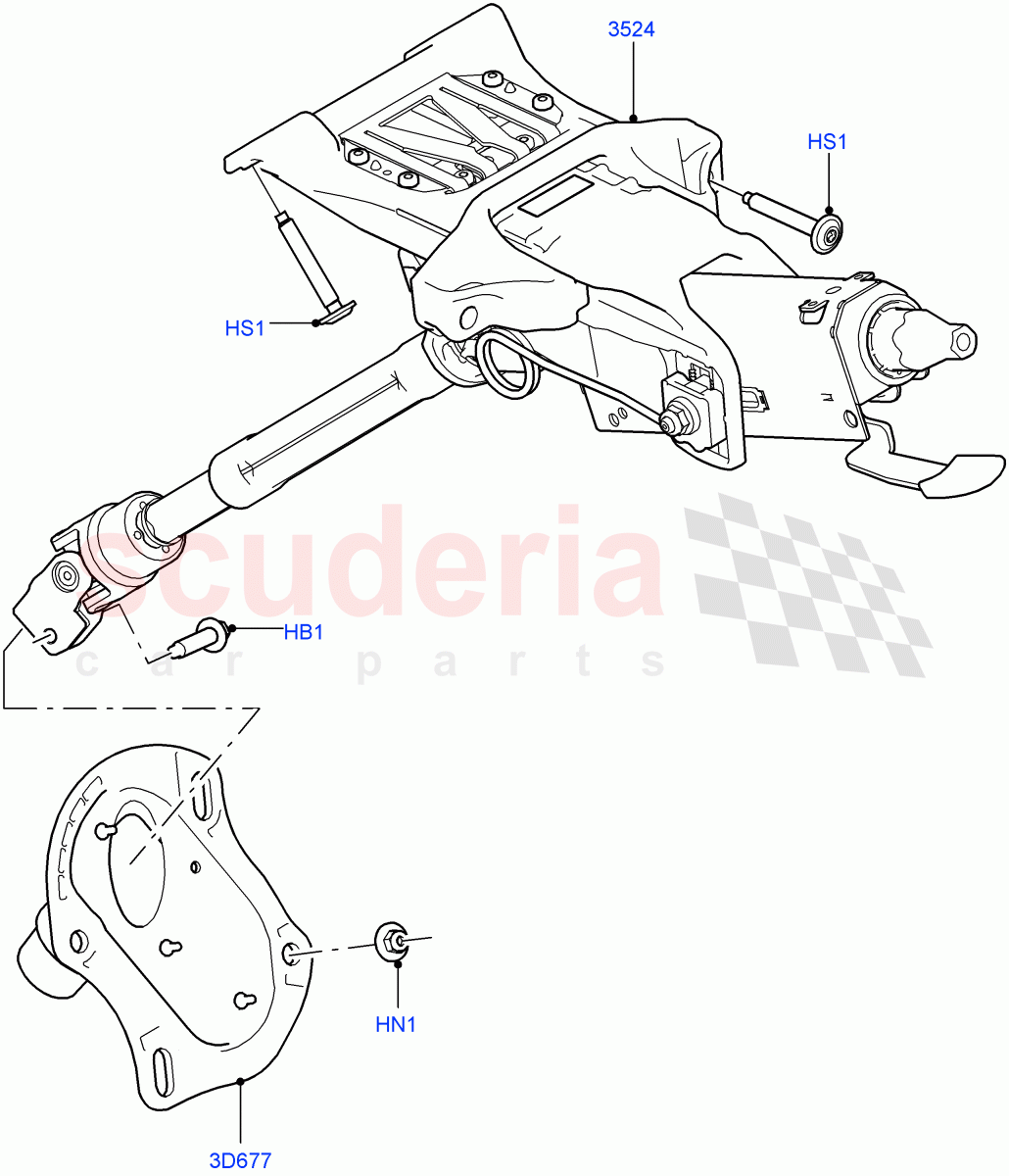 Steering Column (Itatiaia (Brazil)) ((V) FROMGT000001) of Land Rover Land Rover Discovery Sport (2015+) [2.0 Turbo Diesel]