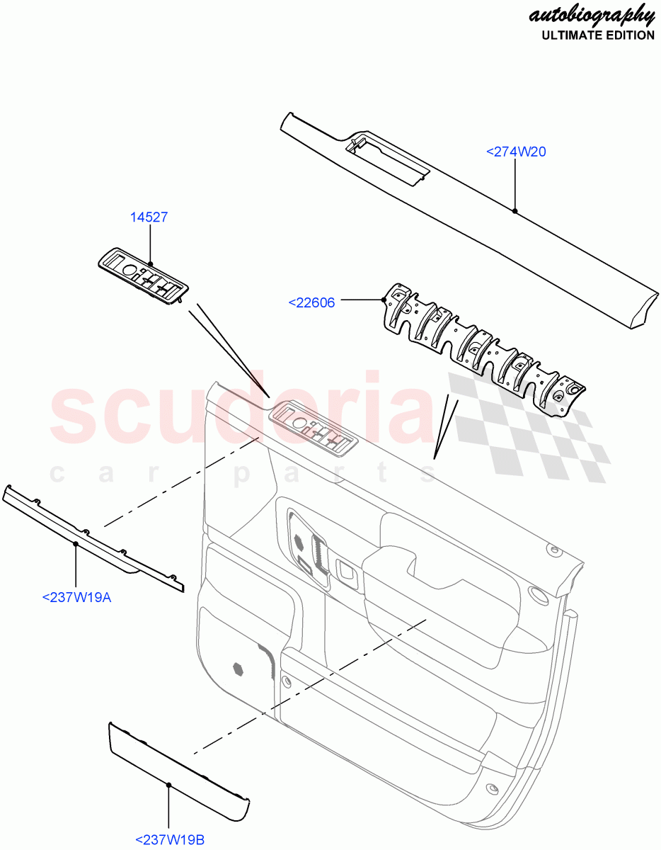 Front Door Trim Installation (Autobiography Ultimate Edition) ((V) FROMBA344356) of Land Rover Land Rover Range Rover (2010-2012) [4.4 DOHC Diesel V8 DITC]
