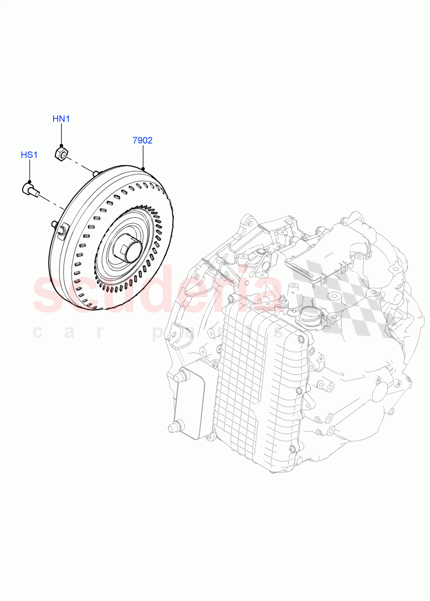 Converter (9 Speed Auto Trans 9HP50, Itatiaia (Brazil)) of Land Rover Land Rover Range Rover Evoque (2019+) [2.0 Turbo Petrol AJ200P]