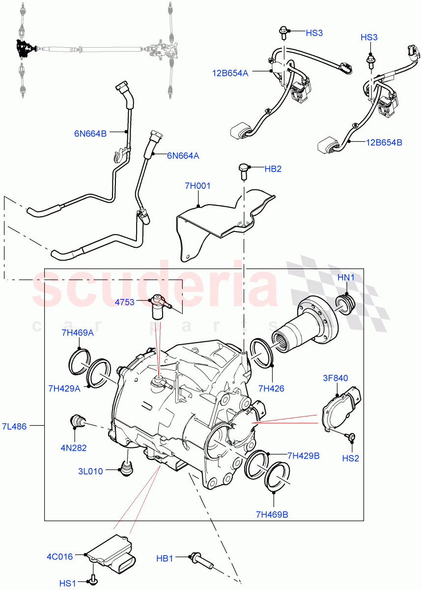 Front Axle Case (Halewood (UK), All Wheel Drive, Less Electric Engine Battery, Electric Engine Battery-MHEV) of Land Rover Land Rover Range Rover Evoque (2019+) [2.0 Turbo Diesel AJ21D4]