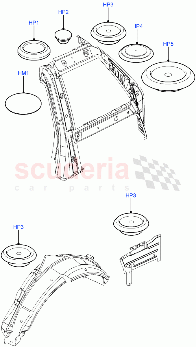 Plugs - Body (Rear) ((V) FROMAA000001) of Land Rover Land Rover Range Rover (2010-2012) [4.4 DOHC Diesel V8 DITC]