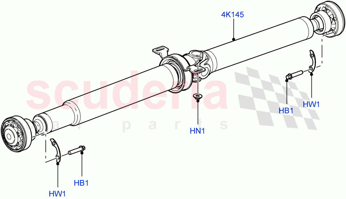 Drive Shaft - Rear Axle Drive ((V) FROMAA000001) of Land Rover Land Rover Range Rover (2010-2012) [3.6 V8 32V DOHC EFI Diesel]