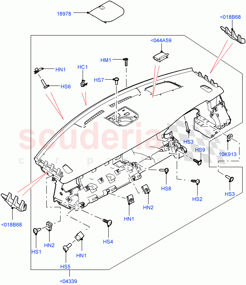Instrument Panel (External, Upper) (Itatiaia (Brazil)) ((V) FROMGT000001) of Land Rover Land Rover Discovery Sport (2015+) [2.0 Turbo Petrol GTDI]