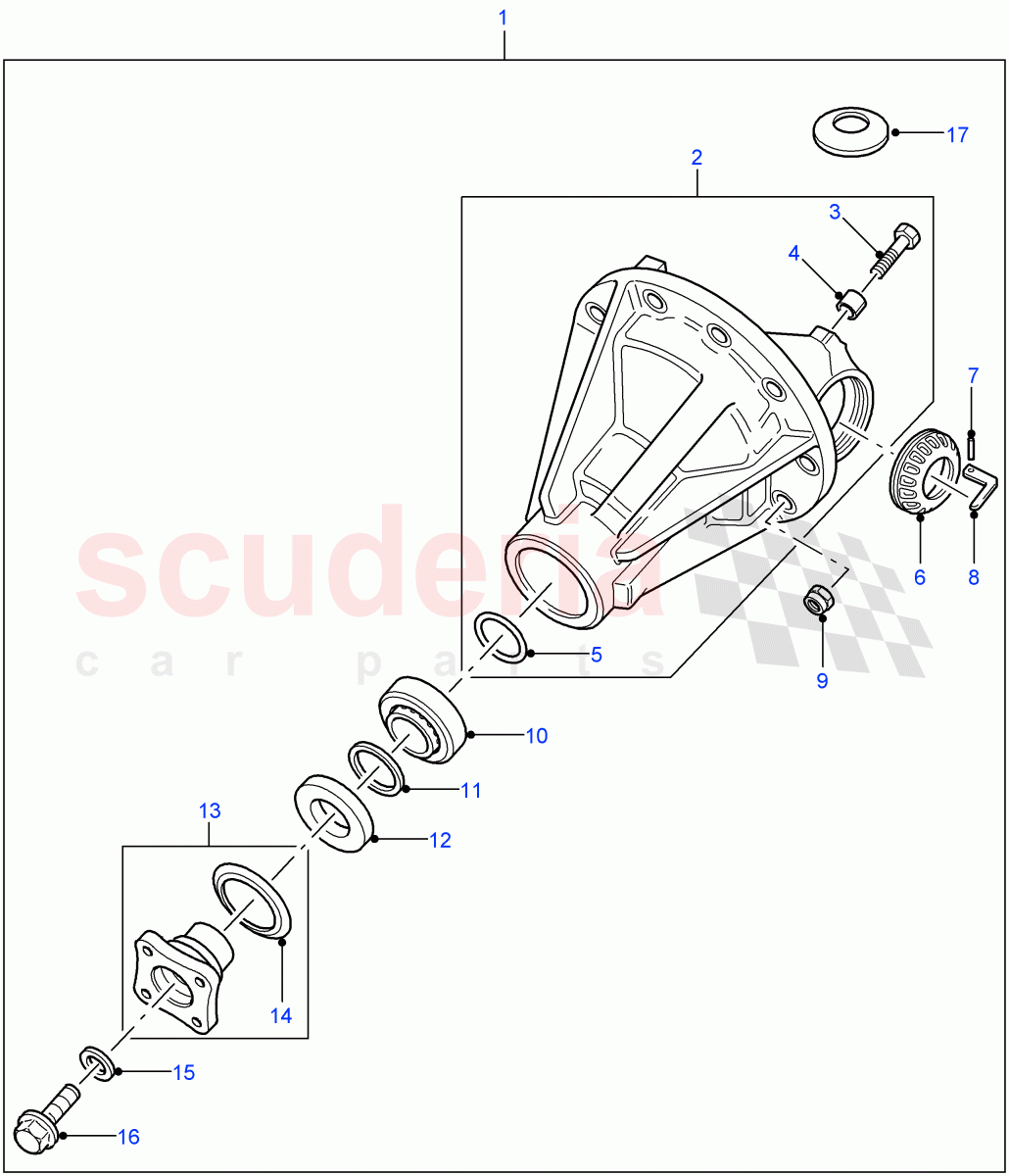 Differential Assembly (90" Wheelbase) ((V) FROM7A000001) of Land Rover Land Rover Defender (2007-2016)