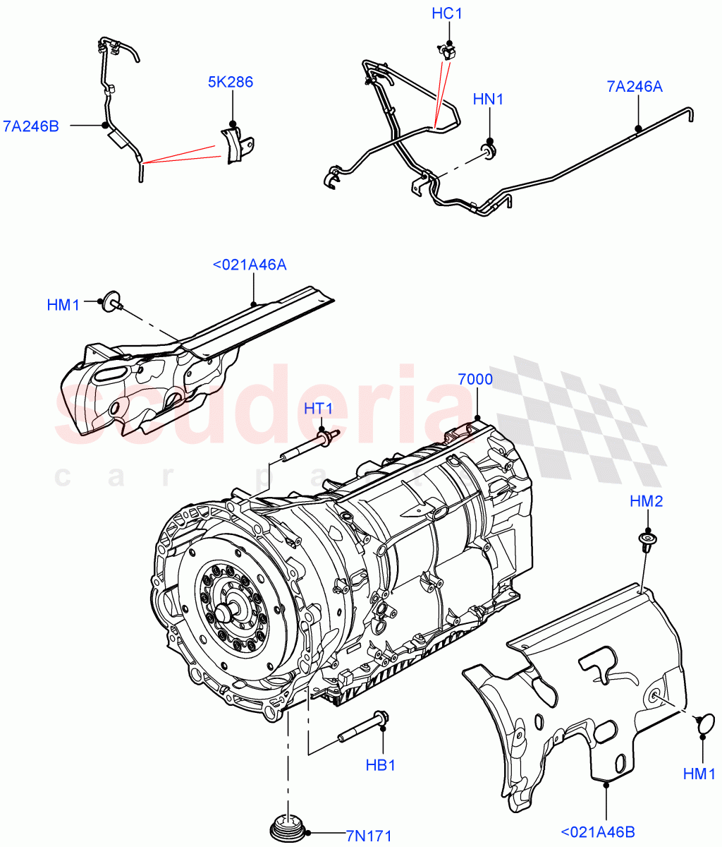 Auto Trans Assy & Speedometer Drive (3.0L AJ20D6 Diesel High, 8 Speed Auto Trans ZF 8HP76) ((V) FROMLA000001) of Land Rover Land Rover Range Rover Sport (2014+) [2.0 Turbo Petrol AJ200P]