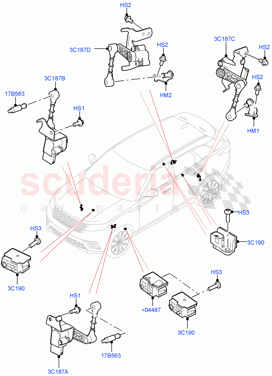 Air Suspension Controls/Electrics ((V) FROMMA000001) of Land Rover Land Rover Range Rover Velar (2017+) [5.0 OHC SGDI SC V8 Petrol]