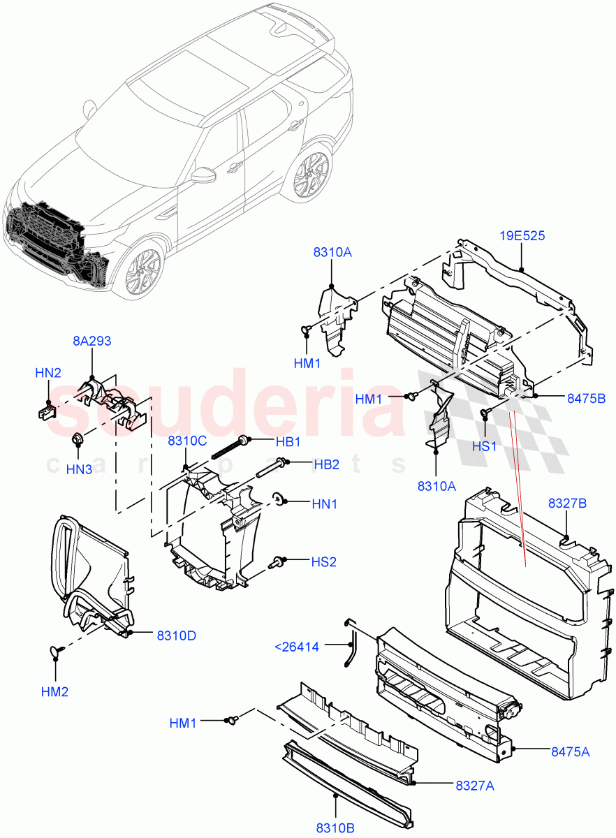 Air Deflectors (Solihull Plant Build) ((V) FROMHA000001) of Land Rover Land Rover Discovery 5 (2017+) [3.0 Diesel 24V DOHC TC]