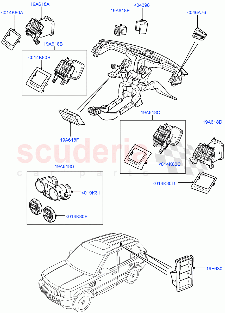 Air Vents, Louvres And Ducts (External Components) ((V) FROMAA000001) of Land Rover Land Rover Range Rover Sport (2010-2013) [3.0 Diesel 24V DOHC TC]