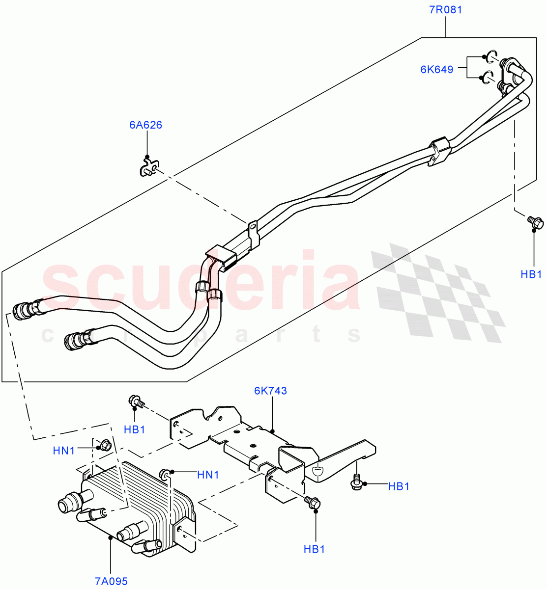 Transmission Cooling Systems (3.0 V6 Diesel, 6 Speed Auto Transmission ZF 6HP28) ((V) FROMAA000001) of Land Rover Land Rover Discovery 4 (2010-2016) [5.0 OHC SGDI NA V8 Petrol]