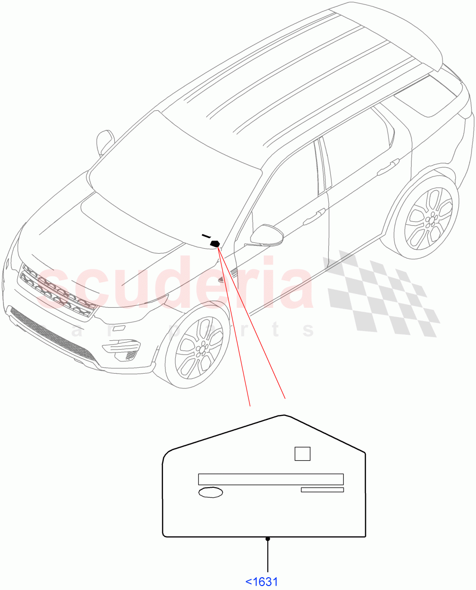 Labels (Windscreen) (Itatiaia (Brazil)) ((V) FROMGT000001) of Land Rover Land Rover Discovery Sport (2015+) [2.0 Turbo Diesel]