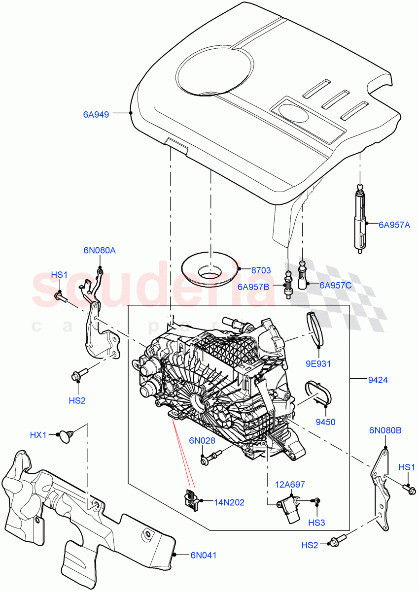 Inlet Manifold (1.5L AJ20P3 Petrol High PHEV, Halewood (UK), 1.5L AJ20P3 Petrol High) ((V) FROMLH000001) of Land Rover Land Rover Discovery Sport (2015+) [1.5 I3 Turbo Petrol AJ20P3]