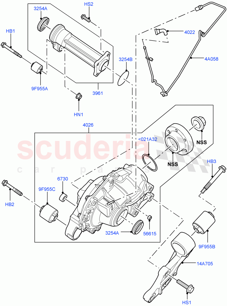 Front Axle Case ((V) TO9A999999) of Land Rover Land Rover Range Rover Sport (2005-2009) [3.6 V8 32V DOHC EFI Diesel]