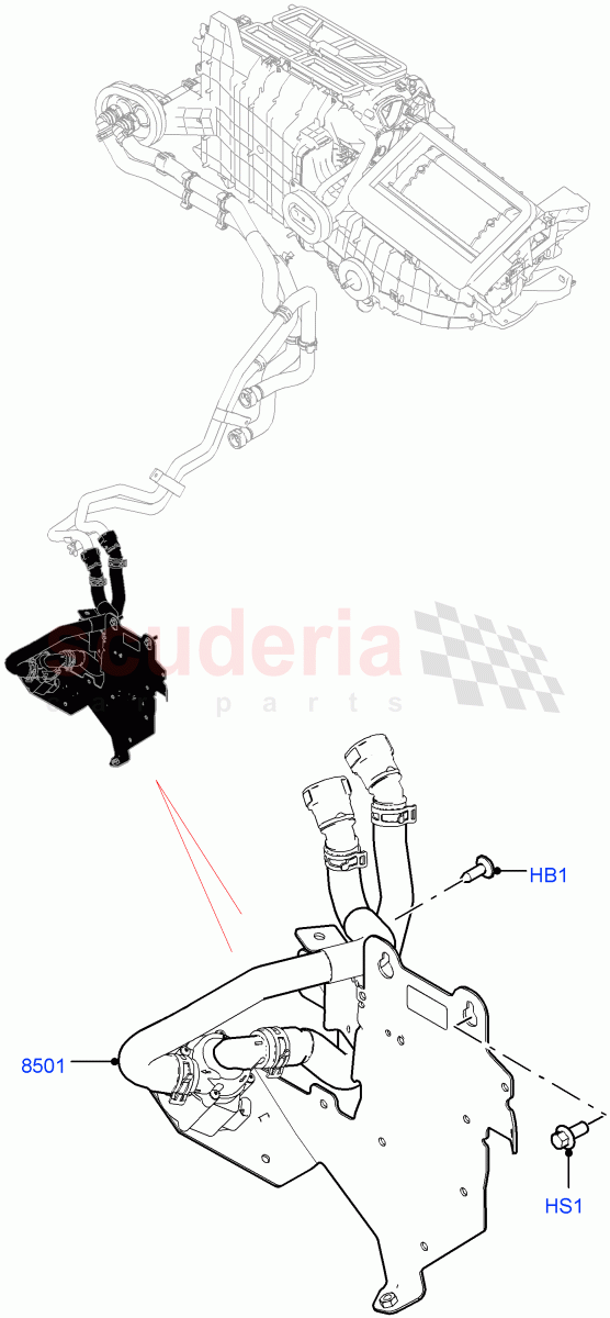 Auxiliary Circulation Coolant Pump (2.0L I4 DSL MID DOHC AJ200, Electric Auxiliary Coolant Pump) of Land Rover Land Rover Range Rover Velar (2017+) [2.0 Turbo Diesel]