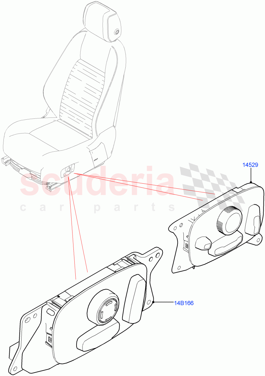 Switches (Seats) (Electric Front Seat Adj Non-Memory, Halewood (UK), Electric Front Seat Adj Drv Memory, Driver/Pass Elec Fr Seat Adj/Memory) ((V) FROMJH000001) of Land Rover Land Rover Discovery Sport (2015+) [2.0 Turbo Petrol AJ200P]