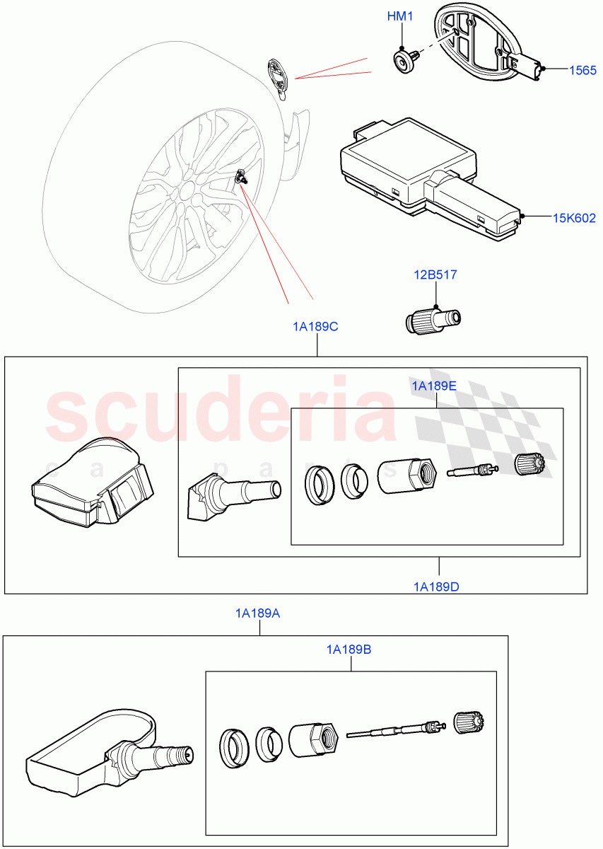 Tyre Pressure Monitor System (With Tyre Pressure Sensors) ((V) TOFA999999) of Land Rover Land Rover Range Rover Sport (2014+) [4.4 DOHC Diesel V8 DITC]