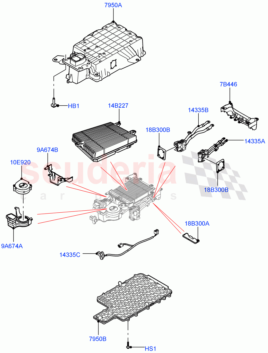 Hybrid Electrical Modules (MHEV Converter, Cooling Duct And Fans) (Electric Engine Battery-MHEV) of Land Rover Land Rover Range Rover (2012-2021) [2.0 Turbo Petrol GTDI]