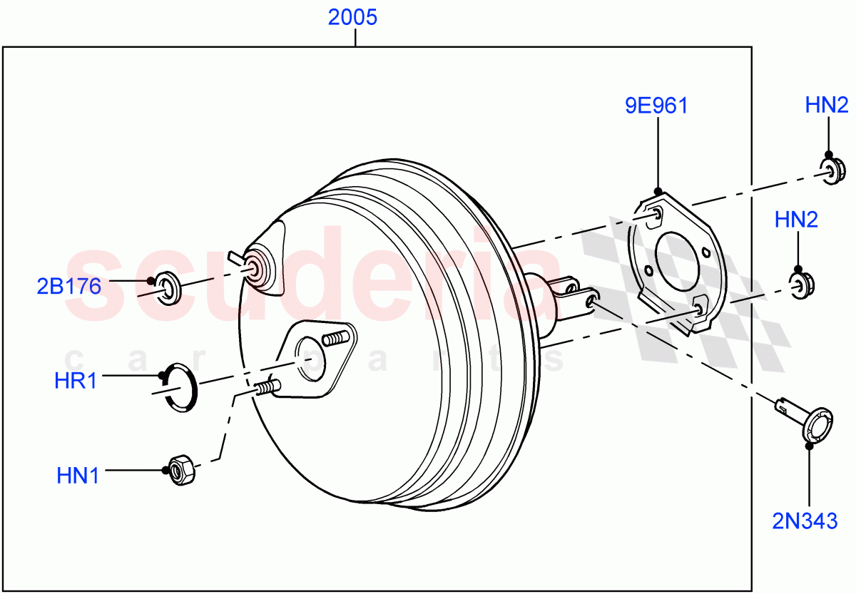 Brake Booster of Land Rover Land Rover Range Rover (2012-2021) [5.0 OHC SGDI NA V8 Petrol]