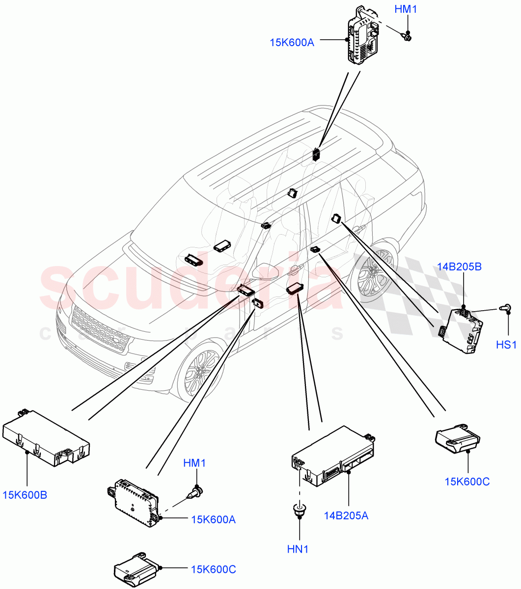 Vehicle Modules And Sensors (Seats) ((V) TOHA999999) of Land Rover Land Rover Range Rover (2012-2021) [3.0 DOHC GDI SC V6 Petrol]