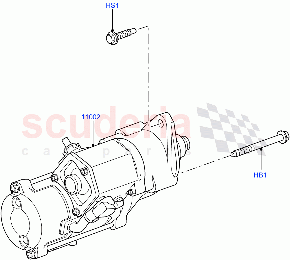 Starter Motor (AJ Petrol 4.2 V8 Supercharged) of Land Rover Land Rover Range Rover Sport (2005-2009) [4.2 Petrol V8 Supercharged]