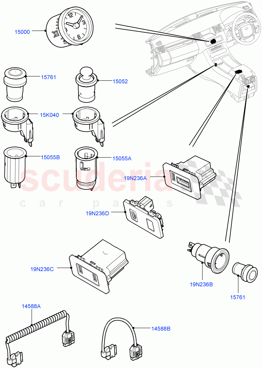 Instrument Panel Related Parts ((V) FROMAA000001) of Land Rover Land Rover Range Rover Sport (2010-2013) [3.0 Diesel 24V DOHC TC]
