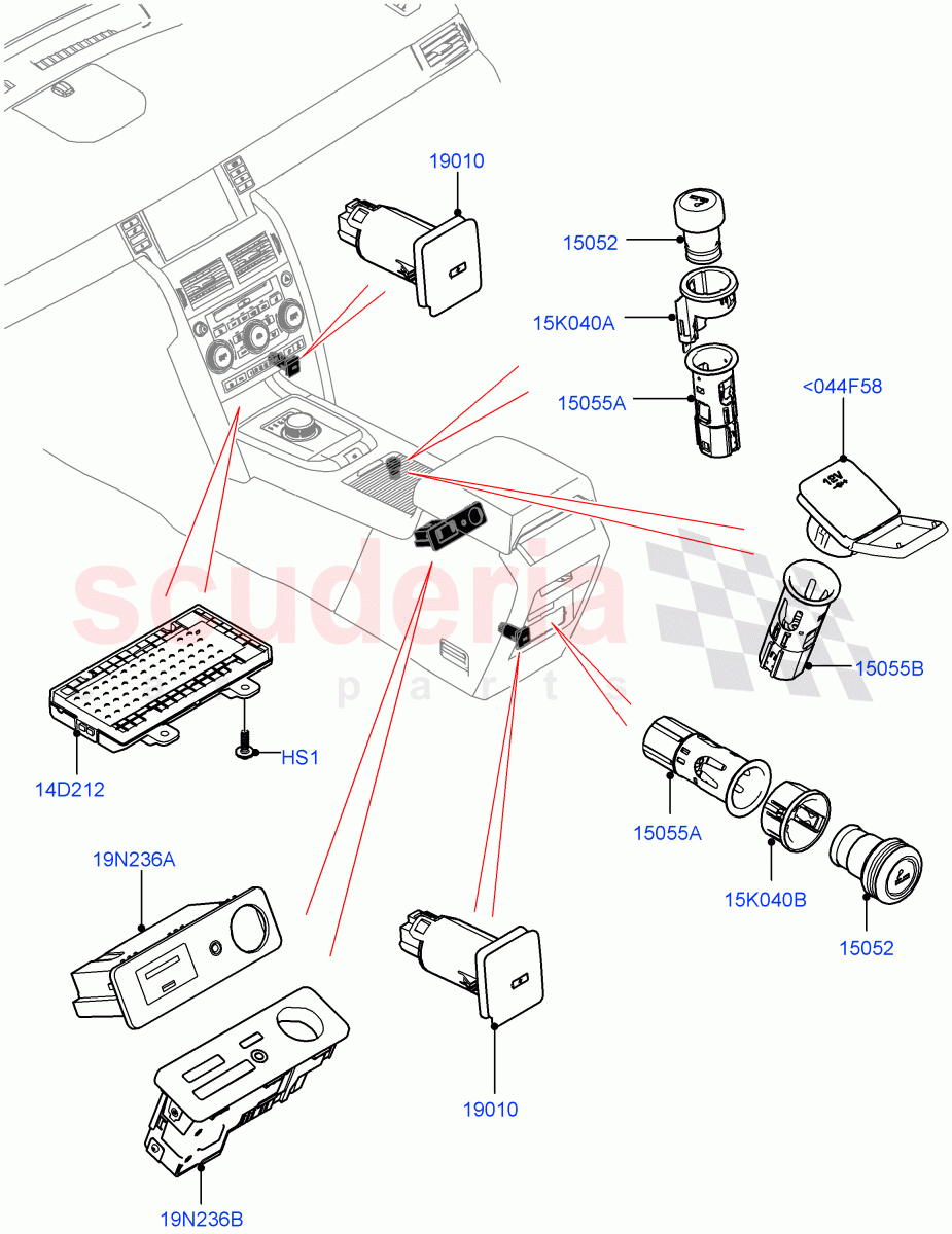 Instrument Panel Related Parts (Changsu (China)) ((V) FROMFG000001) of Land Rover Land Rover Discovery Sport (2015+) [2.0 Turbo Petrol GTDI]