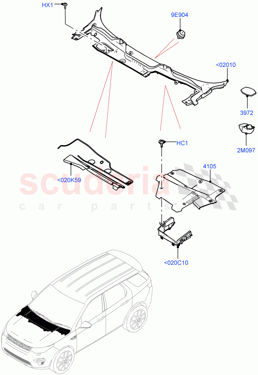 Cowl/Panel And Related Parts (Changsu (China)) ((V) FROMKG446857) of Land Rover Land Rover Discovery Sport (2015+) [2.0 Turbo Petrol AJ200P]