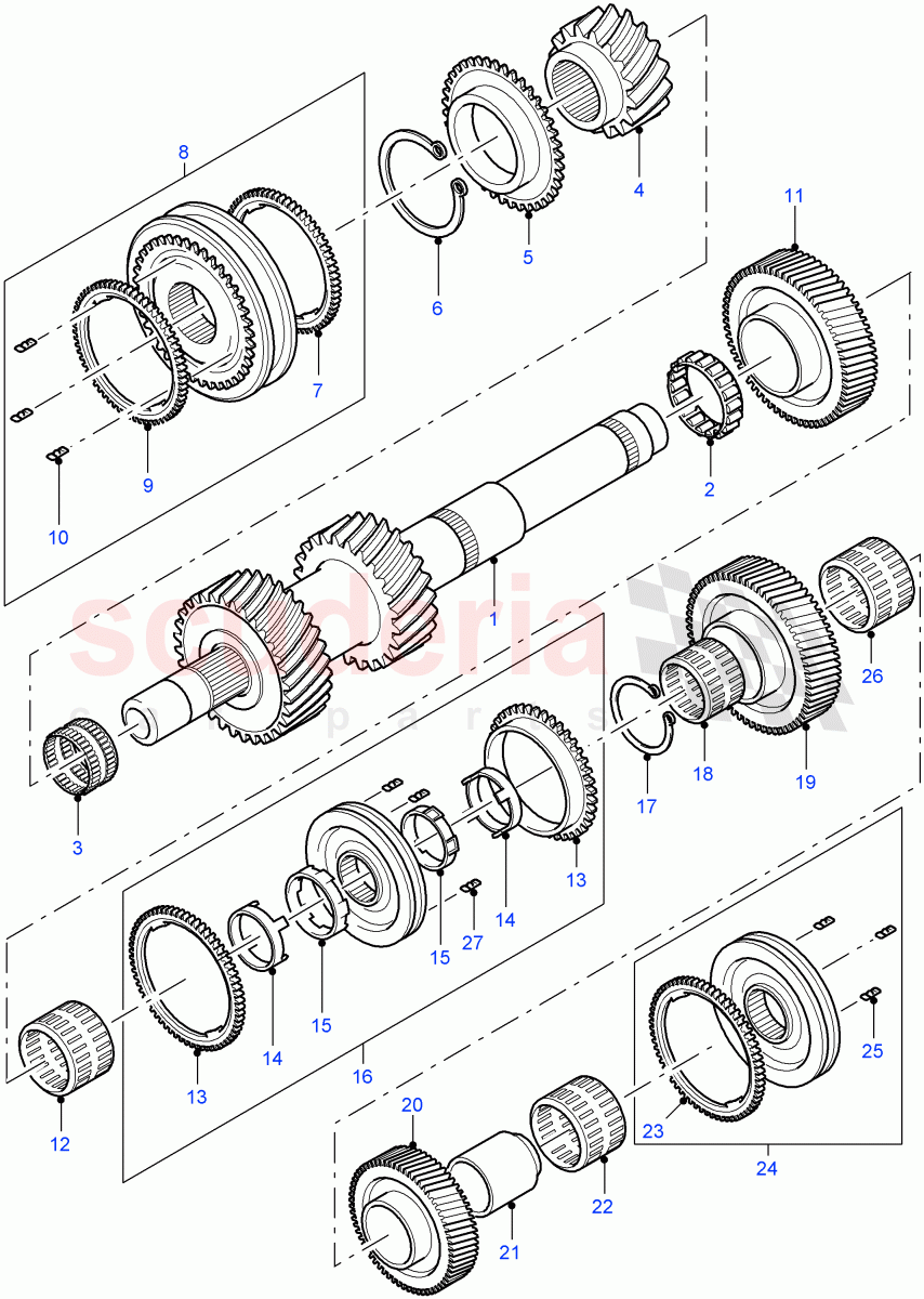 Output Shaft 1 ((V) FROM7A000001) of Land Rover Land Rover Defender (2007-2016)