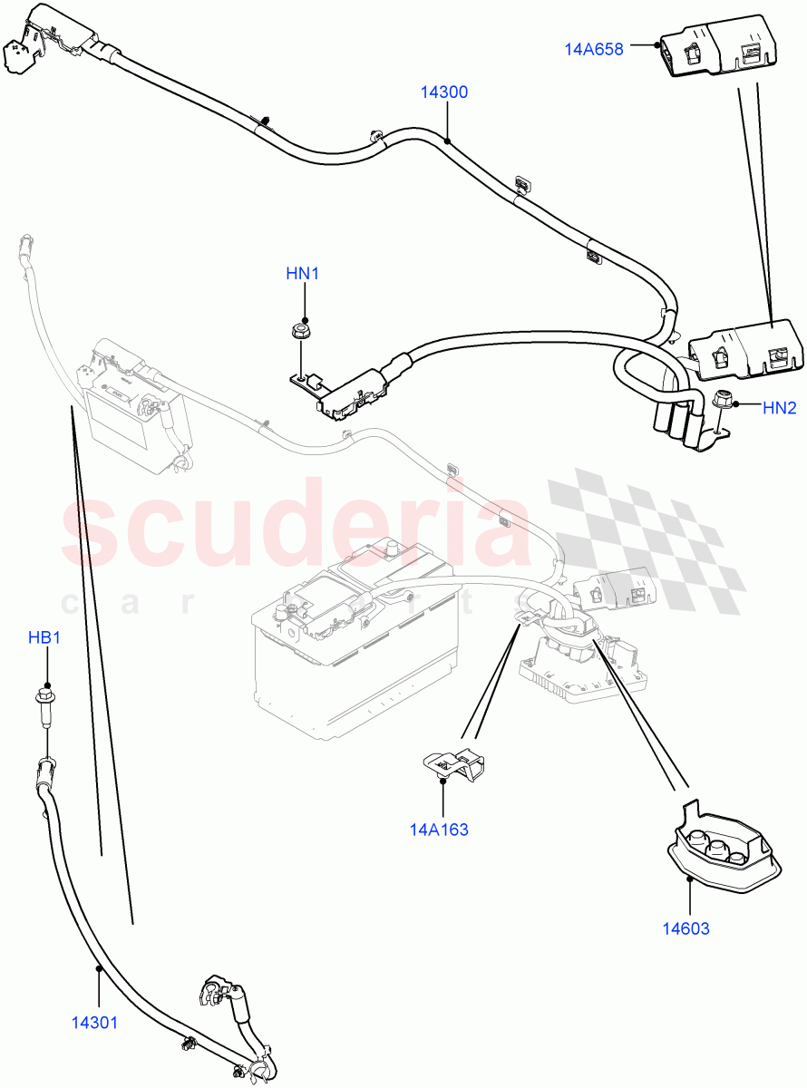 Battery Cables And Horn (Changsu (China), Starter - Stop/Start System) ((V) FROMEG000001) of Land Rover Land Rover Range Rover Evoque (2012-2018) [2.0 Turbo Diesel]