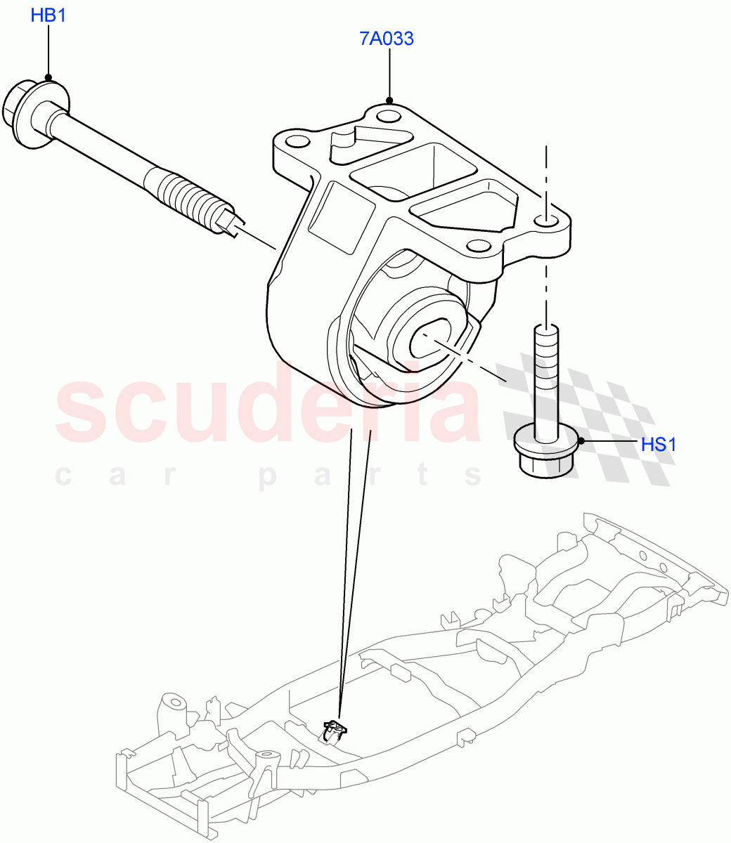 Transmission Mounting ((V) FROMAA000001) of Land Rover Land Rover Discovery 4 (2010-2016) [5.0 OHC SGDI NA V8 Petrol]