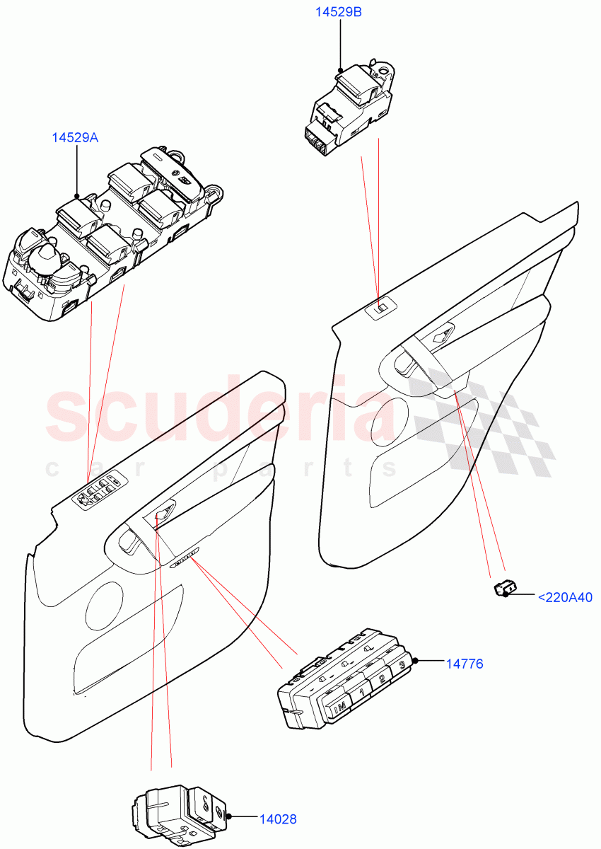 Switches (Door) (Changsu (China)) ((V) FROMKG446857) of Land Rover Land Rover Discovery Sport (2015+) [2.2 Single Turbo Diesel]