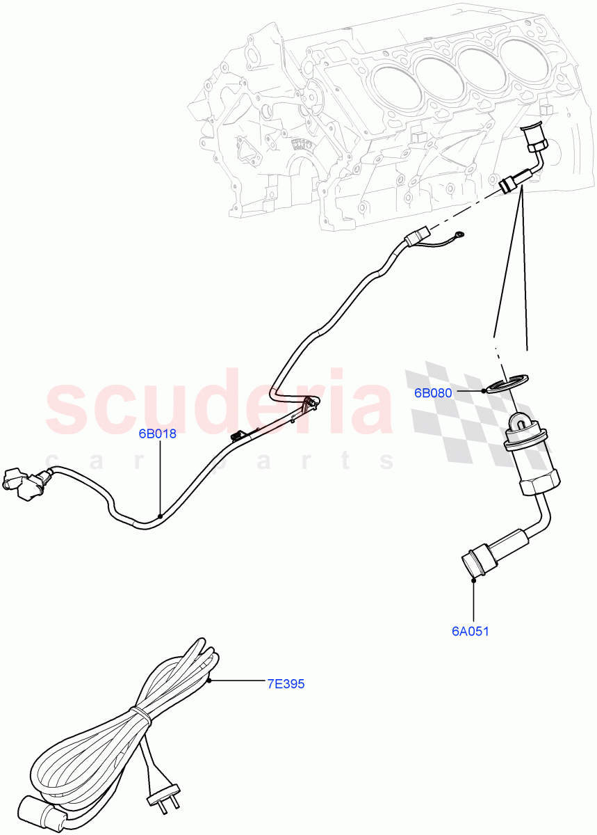 Engine Heater (5.0L OHC SGDI SC V8 Petrol - AJ133, Immersion Heater - 700W / 110V, 5.0 Petrol AJ133 DOHC CDA, 5.0L P AJ133 DOHC CDA S/C Enhanced) of Land Rover Land Rover Range Rover Sport (2014+) [5.0 OHC SGDI SC V8 Petrol]