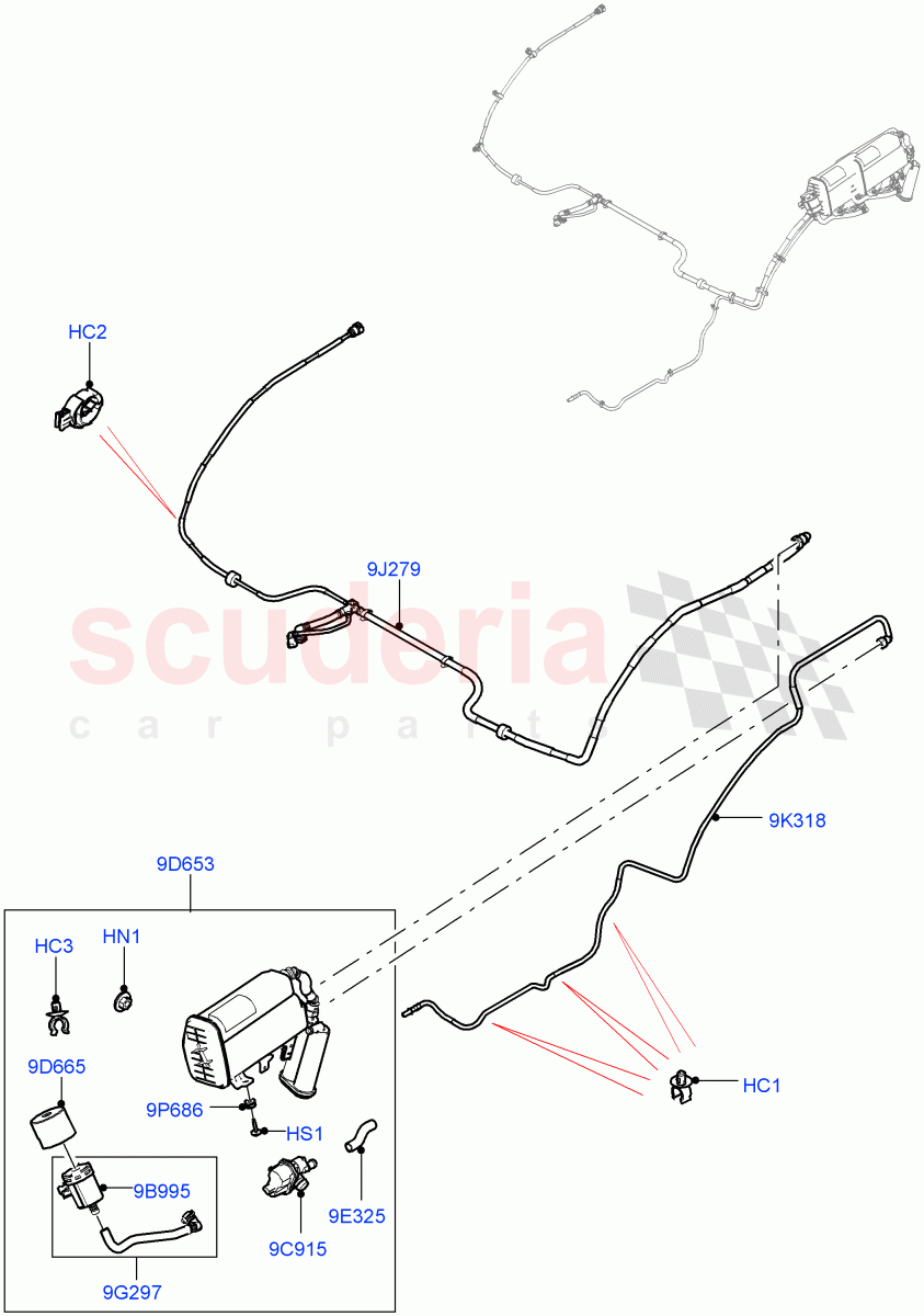Carbon Canister (3.0L AJ20P6 Petrol High, Petrol Tank With Leak Detection) ((V) FROMKA000001) of Land Rover Land Rover Range Rover Sport (2014+) [3.0 I6 Turbo Petrol AJ20P6]
