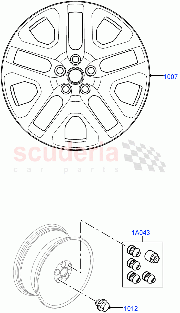 Accessory Wheels of Land Rover Land Rover Defender (2020+) [5.0 OHC SGDI SC V8 Petrol]