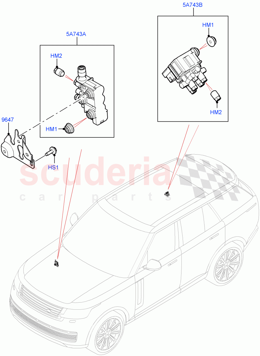 Air Suspension Compressor And Lines (Valve Assembly) of Land Rover Land Rover Range Rover (2022+) [3.0 I6 Turbo Petrol AJ20P6]