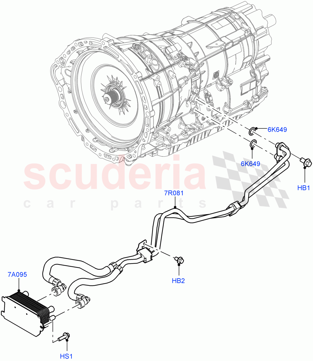 Transmission Cooling Systems (8HP Gen3 Hybrid Trans) ((V) FROMJA000001) of Land Rover Land Rover Range Rover Sport (2014+) [4.4 DOHC Diesel V8 DITC]