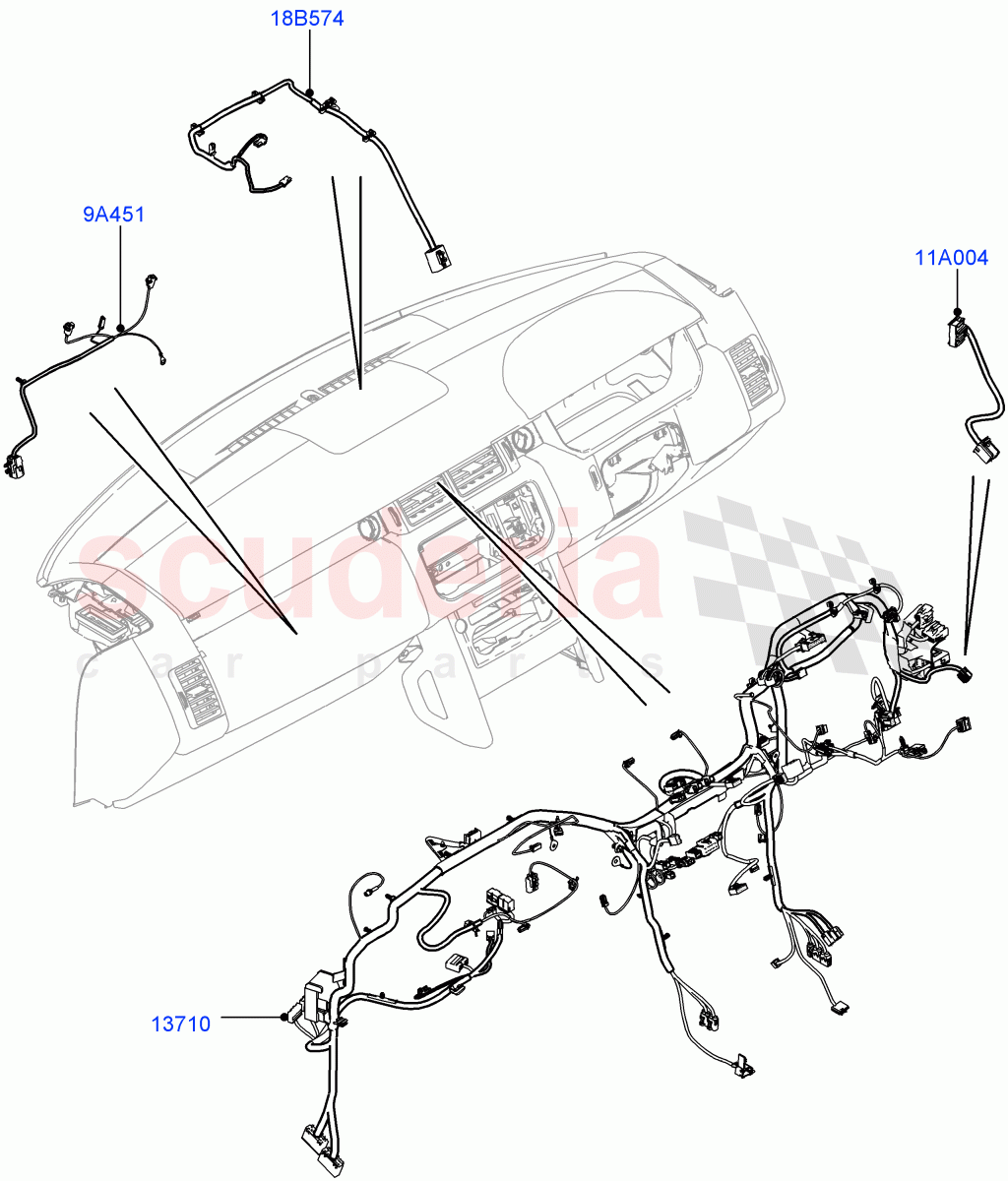 Electrical Wiring - Engine And Dash (Facia) ((V) FROMGA000001, (V) TOHA999999) of Land Rover Land Rover Range Rover (2012-2021) [2.0 Turbo Petrol GTDI]