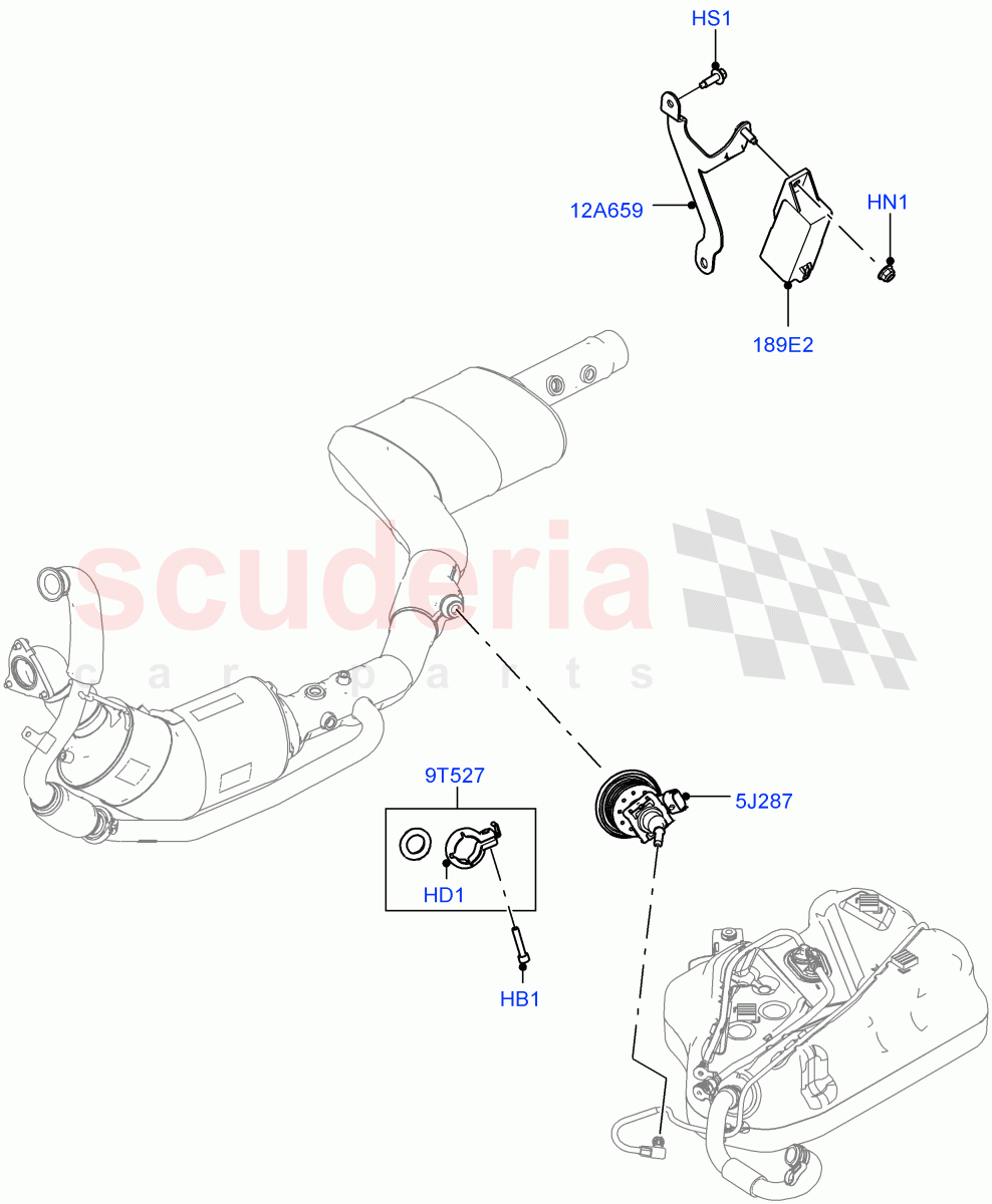 Exhaust Fluid Injection System (Injector and Control Unit) (3.0 V6 Diesel, With Diesel Exh Fluid Emission Tank) ((V) FROMGA000001) of Land Rover Land Rover Range Rover (2012-2021) [3.0 Diesel 24V DOHC TC]