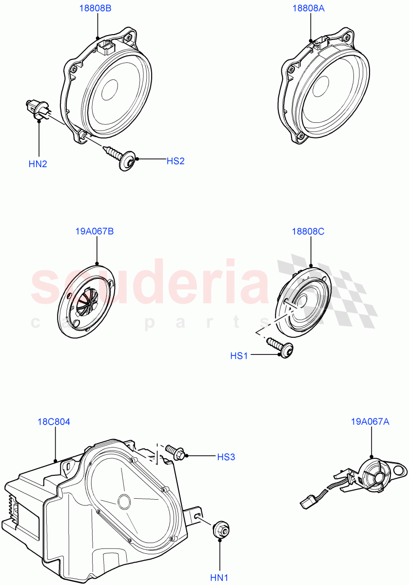 Speakers (Less Armoured, Hi ICE Branded) ((V) FROMAA000001) of Land Rover Land Rover Range Rover (2010-2012) [4.4 DOHC Diesel V8 DITC]