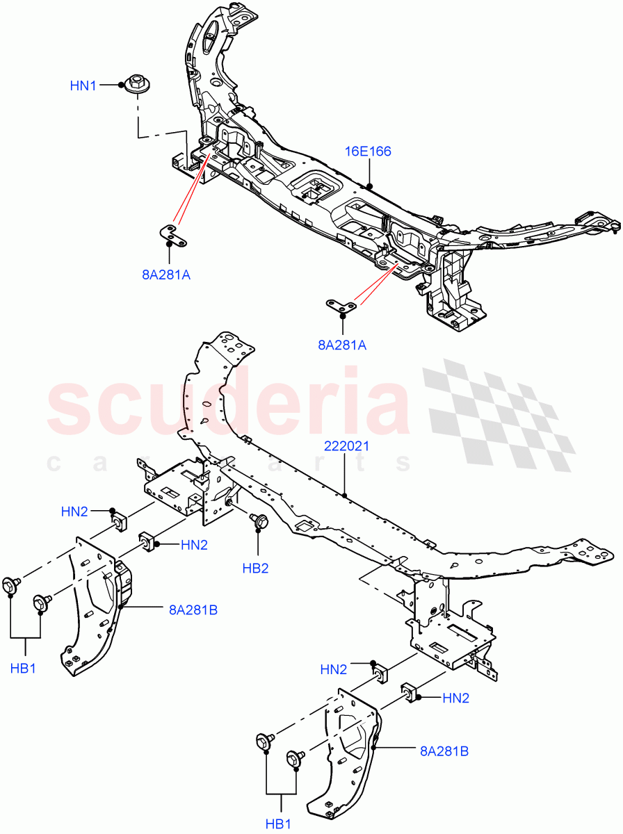 Front Panels, Aprons & Side Members (Front End) (Halewood (UK)) of Land Rover Land Rover Discovery Sport (2015+) [2.0 Turbo Diesel]