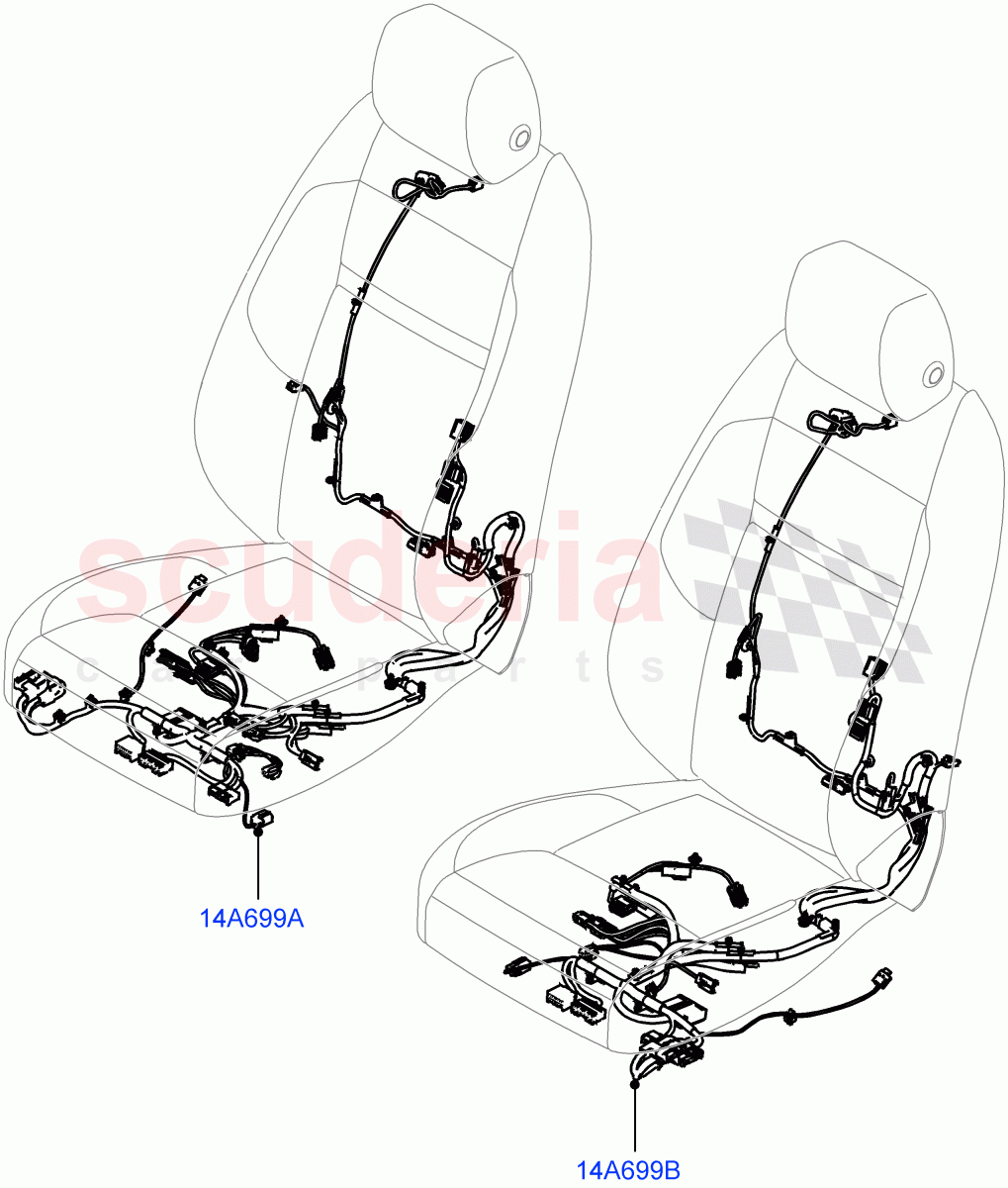 Wiring - Seats (Itatiaia (Brazil)) of Land Rover Land Rover Range Rover Evoque (2019+) [2.0 Turbo Diesel]