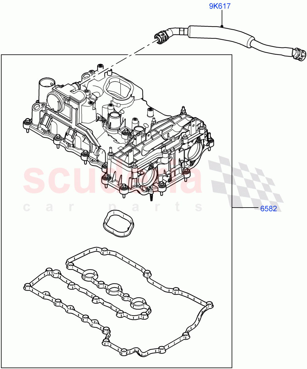 Emission Control - Crankcase (1.5L AJ20P3 Petrol High, 8 Speed Automatic Trans 8G30, Changsu (China)) of Land Rover Land Rover Discovery Sport (2015+) [1.5 I3 Turbo Petrol AJ20P3]