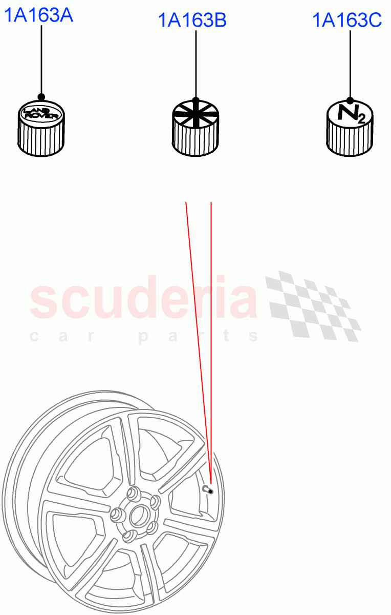 Wheel Ornamentation (Nitra Plant Build, Solihull Plant Build) of Land Rover Land Rover Discovery 5 (2017+) [2.0 Turbo Diesel]