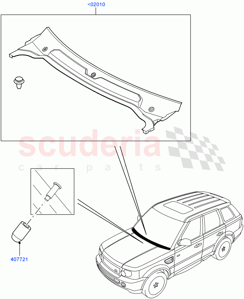 Cowl/Panel And Related Parts ((V) FROMAA000001) of Land Rover Land Rover Range Rover Sport (2010-2013) [3.0 Diesel 24V DOHC TC]